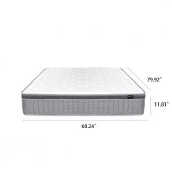 12 in. Medium Hybrid Latex Mattress Euro Top High Density Foam Mattress, Bed-in-A-Box, Queen Mattress by Edendirect 13 12 in. Medium Hybrid Latex Mattress Euro Top High Density Foam Mattress, Bed-in-A-Box, Queen Mattress by Edendirect -Furniture Store gray edendirect mattresses fstyra220611015 76 1000