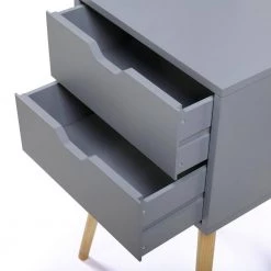 2-Drawer Gray Bedroom Storage Nightstand 28 in. (H) x 16 (W) x 12 (D) in. (Set of 2) by Edendirect 10 2-Drawer Gray Bedroom Storage Nightstand 28 in. (H) x 16 (W) x 12 (D) in. (Set of 2) by Edendirect -Furniture Store gray edendirect nightstands zgzzra211108004 4f 1000