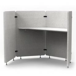 Luxor RECLAIM 32 in. White Acoustic Work Pod - 4-Panel -Furniture Store gray luxor console tables rclmwp4 31 1000