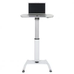 25.5 in. Rectangular Gray Laptop Desks with Adjustable Height by Luxor -Furniture Store gray luxor laptop desks lx pnadj wh 44 1000