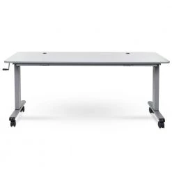71 in. Rectangular Gray Standing Desks with Adjustable Height by Luxor -Furniture Store gray luxor standing desks stand nestc 72 fa 1000