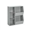 3-Cubby, 2-Veggie Bin Floor Cabinet in Gray by RiverRidge Home