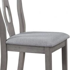 Grey Rustic Wood Padded Dining Chairs (Set of 4) by SUNRINX 12 Grey Rustic Wood Padded Dining Chairs (Set of 4) by SUNRINX -Furniture Store gray sunrinx dining chairs mg2 2we 66 1000