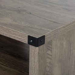 Retro Gray Farmhouse Nightstand with Power Outlets and USB Ports by SUNRINX -Furniture Store gray sunrinx nightstands mg6 59bd 44 1000