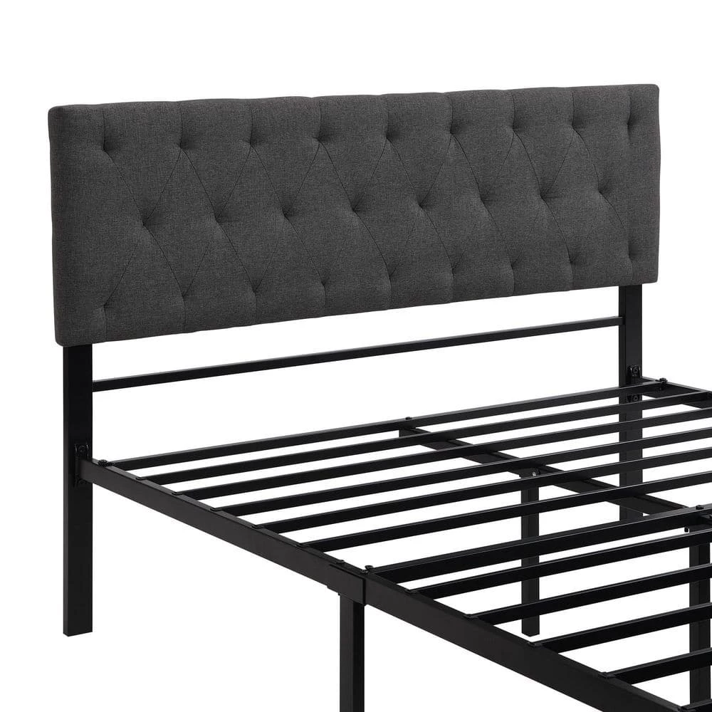 Gray Bed Frame Full Bed Metal Platform Bed with a Big Drawer by SUNRINX 5 Gray Bed Frame Full Bed Metal Platform Bed with a Big Drawer by SUNRINX - Image 5