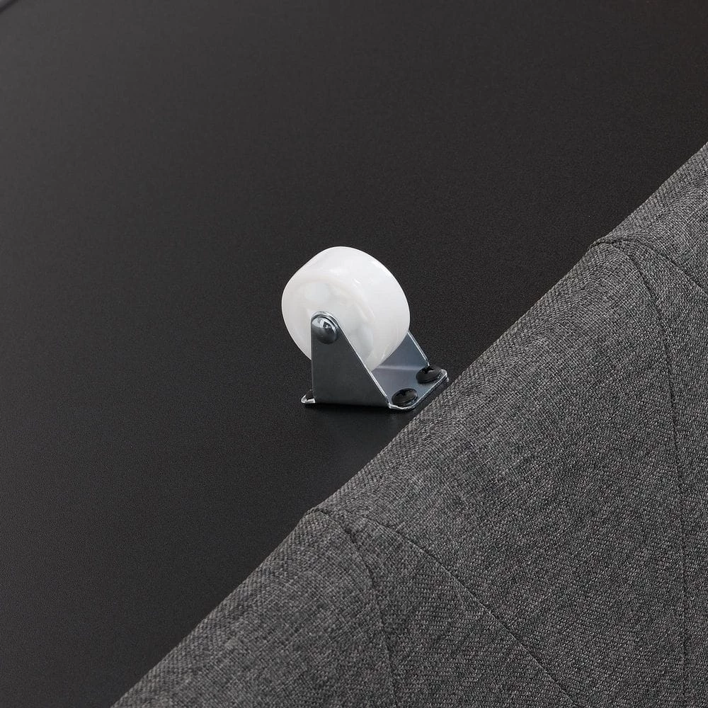 Gray Bed Frame Full Bed Metal Platform Bed with a Big Drawer by SUNRINX 7 Gray Bed Frame Full Bed Metal Platform Bed with a Big Drawer by SUNRINX - Image 7