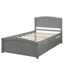 Gray Bed Frame Twin Platform Bed with 2-Drawers by SUNRINX -Furniture Store gray sunrinx platform beds mg4 47we 1f 1000