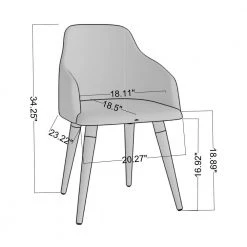 Stamford Grey Double-Sided Fabric Leather Accent Chair by Luxor -Furniture Store grey luxor dining chairs 10181hd1 4f 1000