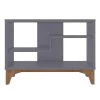 Watkins Grey Modern Accent Display Sideboard with 2-Shelves by Luxor