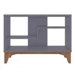 Watkins Grey Modern Accent Display Sideboard with 2-Shelves by Luxor