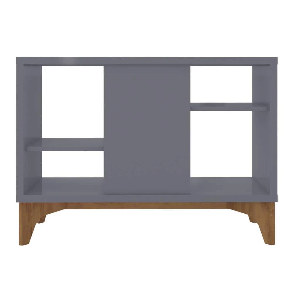 Watkins Grey Modern Accent Display Sideboard with 2-Shelves by Luxor 3 Watkins Grey Modern Accent Display Sideboard with 2-Shelves by Luxor - Image 3
