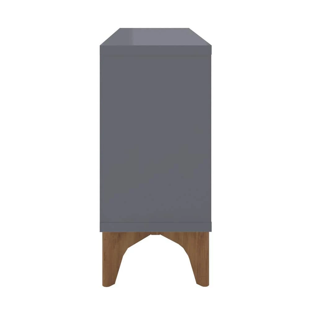 Watkins Grey Modern Accent Display Sideboard with 2-Shelves by Luxor 2 Watkins Grey Modern Accent Display Sideboard with 2-Shelves by Luxor - Image 2