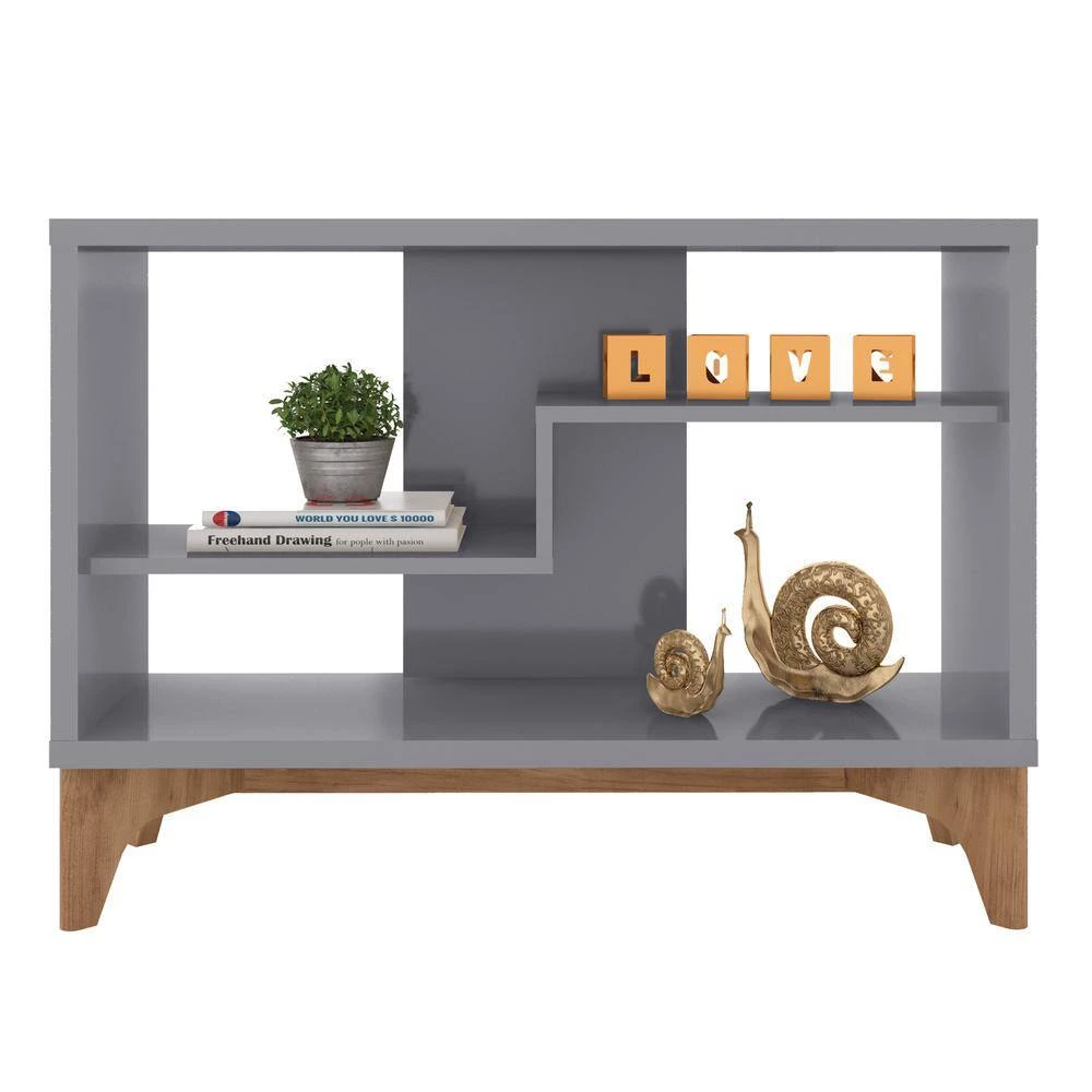 Watkins Grey Modern Accent Display Sideboard with 2-Shelves by Luxor 7 Watkins Grey Modern Accent Display Sideboard with 2-Shelves by Luxor - Image 7