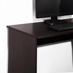 47.2 in. Length-Dark Brown Corner Computer Desk L-Shaped with 2-Storage Shelves and Hutches and Adjustable by Edendirect -Furniture Store light brown edendirect computer desks gp00ra210918014 1f 1000