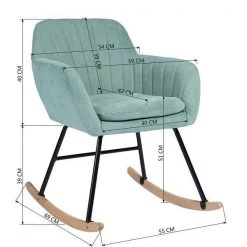 33.1 in. Light Green High Fabric Rocking Chair for Living Room Bedroom by Edendirect -Furniture Store light green edendirect rockers gliders ottomans gp00ra210918005 c3 1000