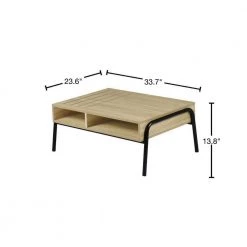 33.7 in. L Oak Rectangular Wood Coffee Table with Storage by Edendirect 11 33.7 in. L Oak Rectangular Wood Coffee Table with Storage by Edendirect -Furniture Store oak edendirect coffee tables gp00ra211105006 40 1000