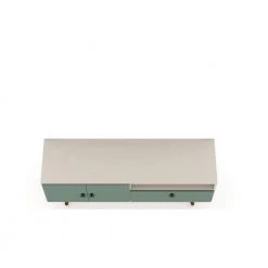 Montauk 54 in. Off-White and Green Mint Particle Board TV Stand Fits TVs Up to 50 in. with Storage Doors by Luxor -Furniture Store off white and green mint luxor tv stands 3pmchd4 a0 1000