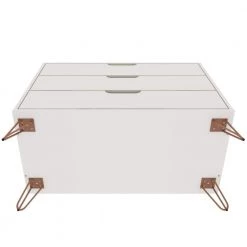 3-Drawer Off White Mid-Century Modern Dresser by Luxor -Furniture Store off white luxor chest of drawers 103hd4 1d 1000
