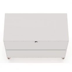 3-Drawer Off White Mid-Century Modern Dresser by Luxor -Furniture Store off white luxor chest of drawers 103hd4 a0 1000