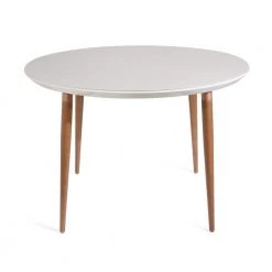Utopia Off White 45.28 in. Round Dining Table by Luxor