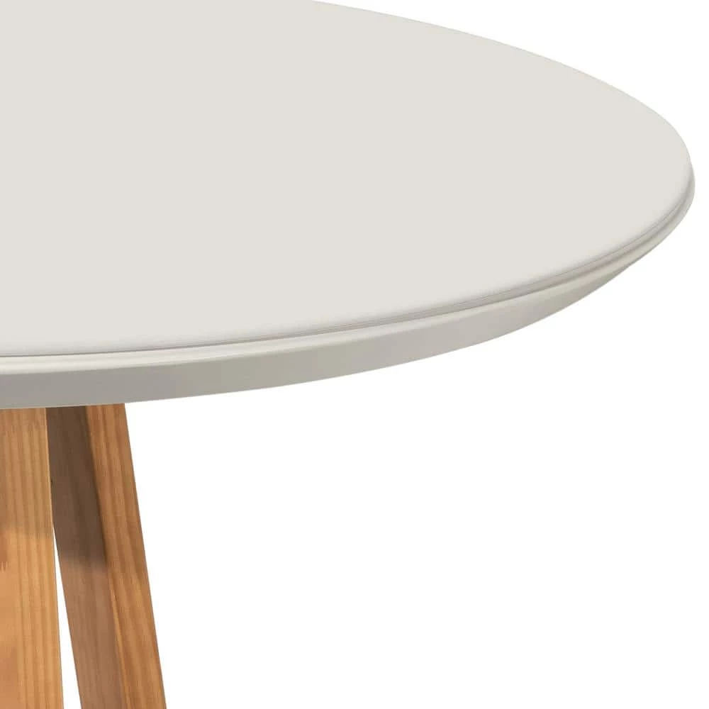 Rochelle Off White 45.27 in. Round Dining Table by Luxor 5 Rochelle Off White 45.27 in. Round Dining Table by Luxor - Image 5