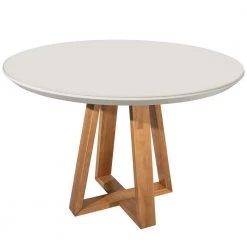 Rochelle Off White 45.27 in. Round Dining Table by Luxor