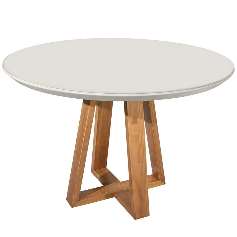 Rochelle Off White 45.27 in. Round Dining Table by Luxor 1 Rochelle Off White 45.27 in. Round Dining Table by Luxor