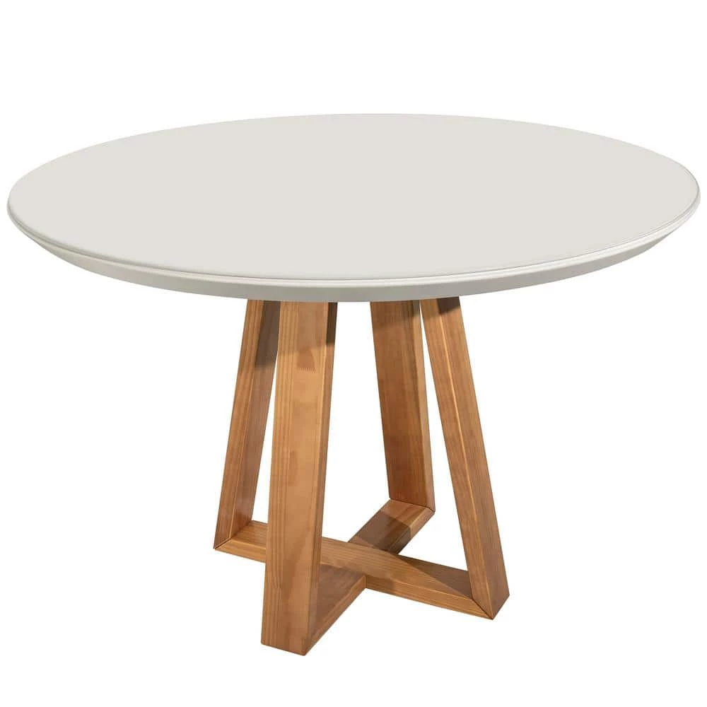 Rochelle Off White 45.27 in. Round Dining Table by Luxor 6 Rochelle Off White 45.27 in. Round Dining Table by Luxor - Image 6
