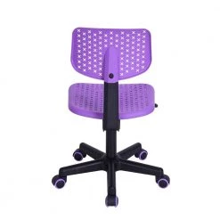 Purple Plastic Children Student Chair, Low-Back Armless Adjustable Swivel Ergonomic Home Office by Edendirect -Furniture Store purple edendirect task chairs gp00ra210929002 44 1000