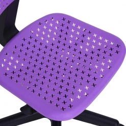Purple Plastic Children Student Chair, Low-Back Armless Adjustable Swivel Ergonomic Home Office by Edendirect -Furniture Store purple edendirect task chairs gp00ra210929002 4f 1000