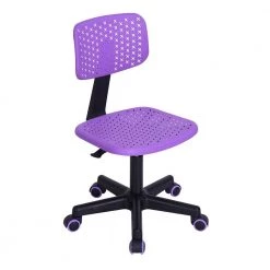 Purple Plastic Children Student Chair, Low-Back Armless Adjustable Swivel Ergonomic Home Office by Edendirect -Furniture Store purple edendirect task chairs gp00ra210929002 c3 1000