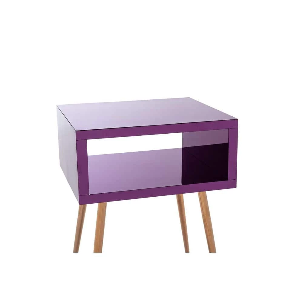 Purple Mirror end Table Mirror Nightstand by SUNRINX 6 Purple Mirror end Table Mirror Nightstand by SUNRINX - Image 6