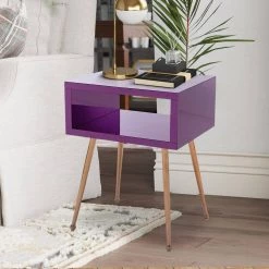 Purple Mirror end Table Mirror Nightstand by SUNRINX 13 Purple Mirror end Table Mirror Nightstand by SUNRINX -Furniture Store purple sunrinx nightstands mg6 70bd 4f 1000