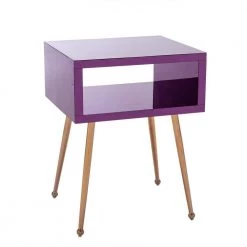 Purple Mirror end Table Mirror Nightstand by SUNRINX