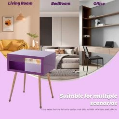 Purple Mirror end Table Mirror Nightstand by SUNRINX 12 Purple Mirror end Table Mirror Nightstand by SUNRINX -Furniture Store purple sunrinx nightstands mg6 70bd 66 1000