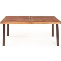 67.5 in. Brown Acacia Wood Rustic Rectangular Dining Furniture Table by SUNRINX 14 67.5 in. Brown Acacia Wood Rustic Rectangular Dining Furniture Table by SUNRINX -Furniture Store red brown dark brown sunrinx kitchen dining tables mg6 34bd 4f 1000