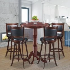 42 Inch Bistro Vintage Pub Bar Round Chess Table by SUNRINX 17 42 Inch Bistro Vintage Pub Bar Round Chess Table by SUNRINX -Furniture Store rubber wood sunrinx bar tables mg6 36bd 31 1000