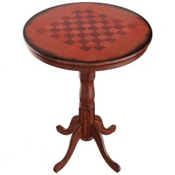 42 Inch Bistro Vintage Pub Bar Round Chess Table by SUNRINX