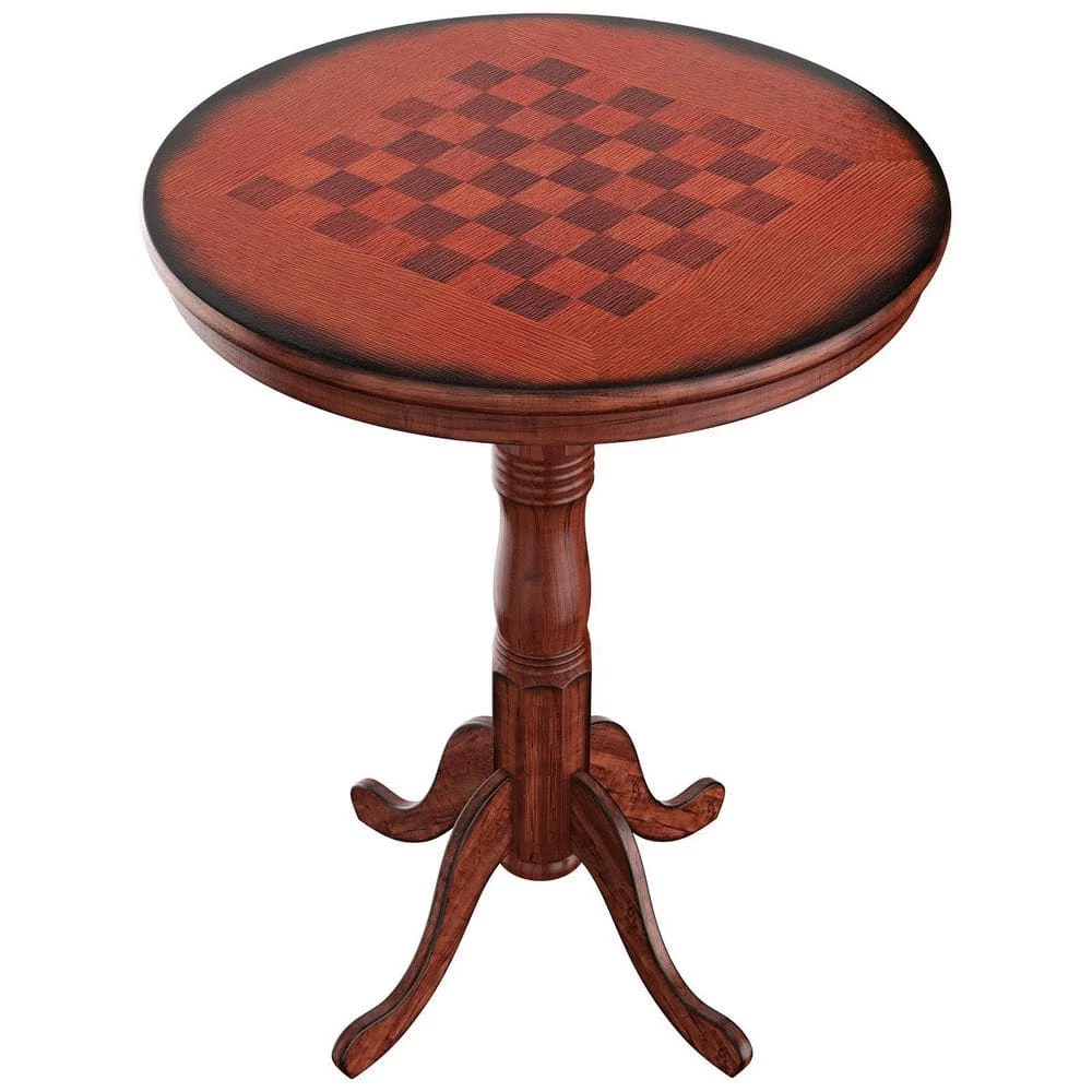42 Inch Bistro Vintage Pub Bar Round Chess Table by SUNRINX 1 42 Inch Bistro Vintage Pub Bar Round Chess Table by SUNRINX