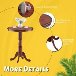 42 Inch Bistro Vintage Pub Bar Round Chess Table by SUNRINX 15 42 Inch Bistro Vintage Pub Bar Round Chess Table by SUNRINX -Furniture Store rubber wood sunrinx bar tables mg6 36bd fa 1000