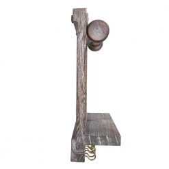 9.84 in. H x 17.2 in. W x 3.15 in. D Rustic Brown Wall Mounted Wooden Holder Hanging Jewelry Organizer and 15-Hooks by Edendirect -Furniture Store rustic brown edendirect jewelry armoires zgz0ra210225001 fa 1000