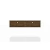 Liberty 43 in. Rectangular Rustic Brown Floating Desk with Built-In Storage by Luxor