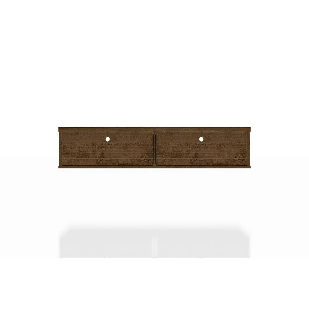 Liberty 43 in. Rectangular Rustic Brown Floating Desk with Built-In Storage by Luxor 1 Liberty 43 in. Rectangular Rustic Brown Floating Desk with Built-In Storage by Luxor