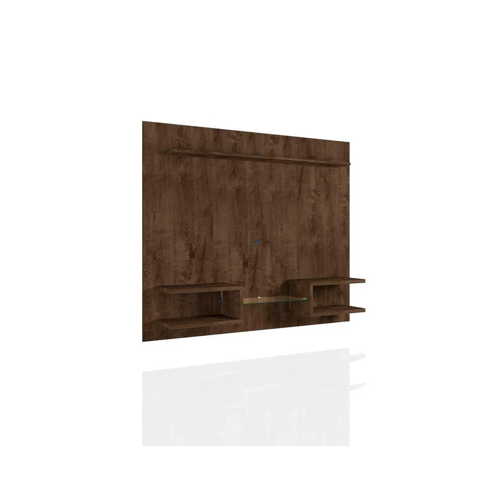 Buffalo 64 in. Rustic Brown Particle Board Floating Entertainment Center Fits TVs Up to 50 in. with Cable Management by Luxor 7 Buffalo 64 in. Rustic Brown Particle Board Floating Entertainment Center Fits TVs Up to 50 in. with Cable Management by Luxor - Image 7