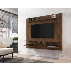Buffalo 64 in. Rustic Brown Particle Board Floating Entertainment Center Fits TVs Up to 50 in. with Cable Management by Luxor 21 Buffalo 64 in. Rustic Brown Particle Board Floating Entertainment Center Fits TVs Up to 50 in. with Cable Management by Luxor -Furniture Store rustic brown luxor tv stands 224hd4 31 1000