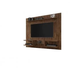 Buffalo 64 in. Rustic Brown Particle Board Floating Entertainment Center Fits TVs Up to 50 in. with Cable Management by Luxor 20 Buffalo 64 in. Rustic Brown Particle Board Floating Entertainment Center Fits TVs Up to 50 in. with Cable Management by Luxor -Furniture Store rustic brown luxor tv stands 224hd4 76 1000