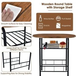 3-Piece Space-Saving Bistro Set for Kitchen and Apartment by SUNRINX -Furniture Store sliver sunrinx dining room sets mg5676we 1f 1000