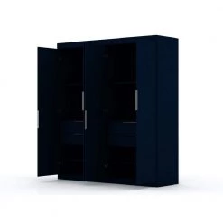 Ramsey 2.0 Tatiana Midnight Blue Wardrobe Closet (Set of 2) by Luxor -Furniture Store tatiana midnight blue luxor armoires wardrobes 121hd3 77 1000