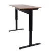 48 in. Rectangular Teak/Black Standing Desks with Adjustable Height by Luxor