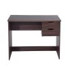 35.4 in. Rectangle Brown Wood Computer Desk Writing Study Table with 2-Side Drawers Classic Home Office Laptop Desk by Edendirect